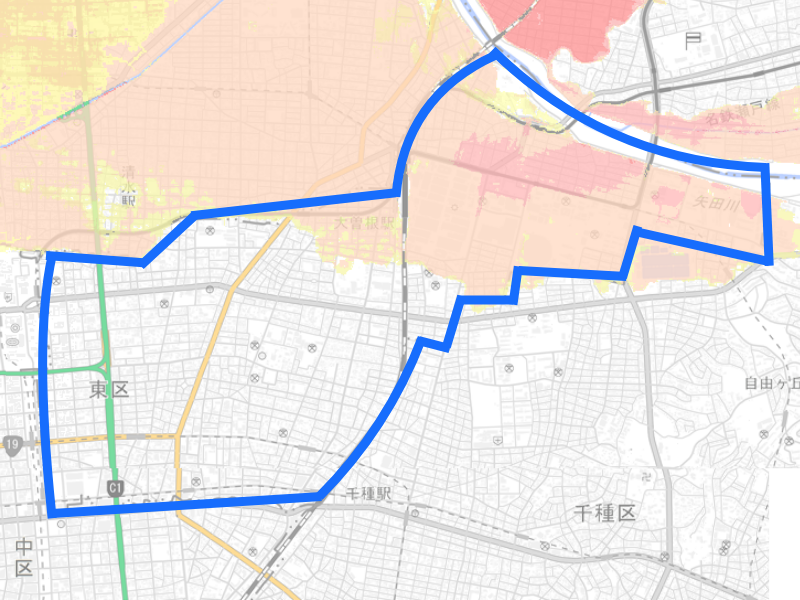 名古屋市東区ハザードマップ