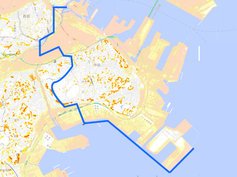 横浜市中区ハザードマップ