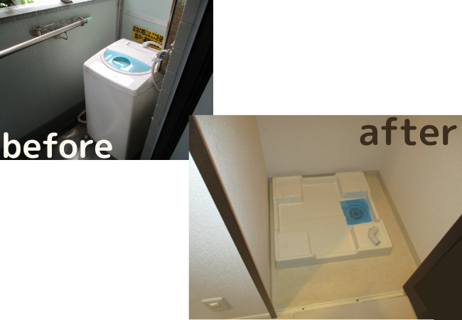 洗濯機置場リフォーム