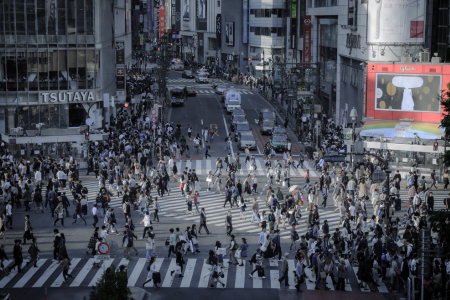 スクランブル交差点がある渋谷の再開発