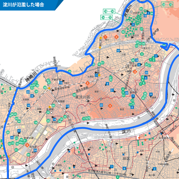 大阪市東淀川区_ハザードマップ