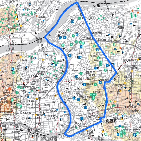 大阪市都島区_ハザードマップ"