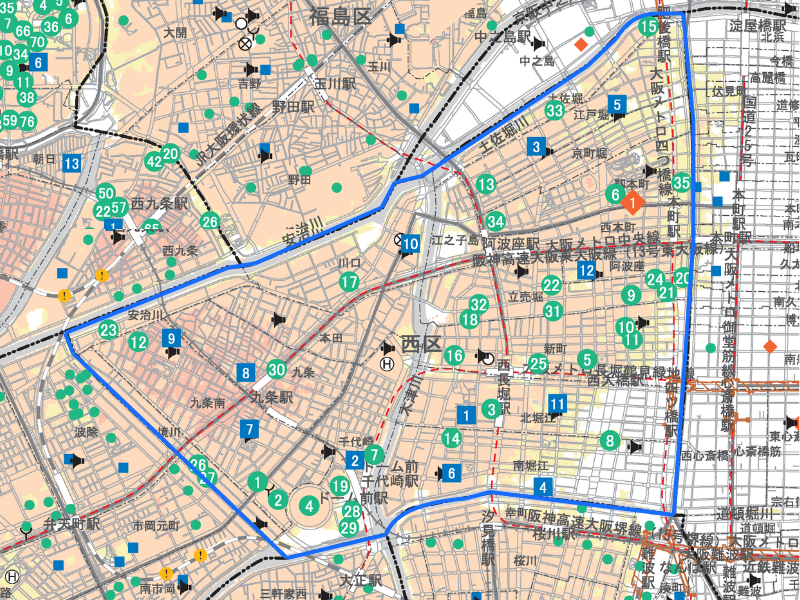 大阪市西区_ハザードマップ