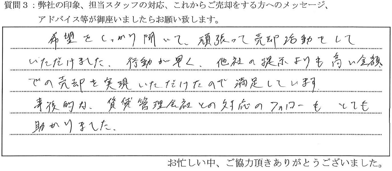 お客様の口コミ
