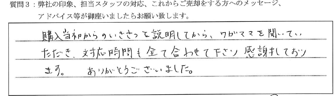 お客様の口コミ