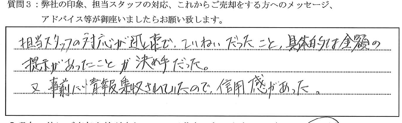 お客様の口コミ