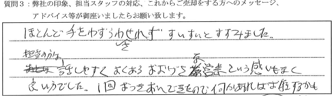 お客様の口コミ