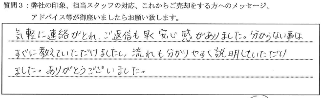 お客様の口コミ