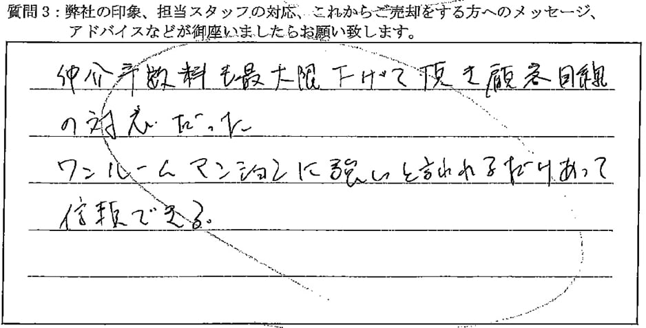 お客様の口コミ