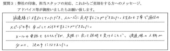 お客様の口コミ