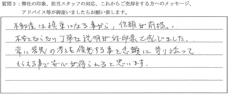 お客様の口コミ