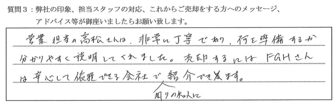 お客様の口コミ