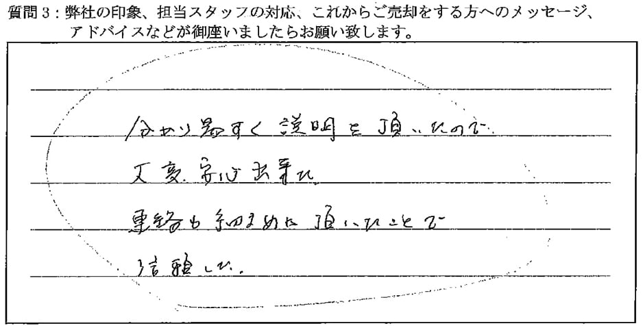 お客様の口コミ